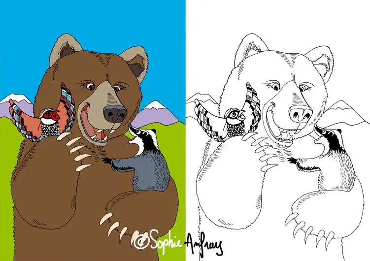 Le Panier de la Marmotte - Coloriage pitou-03